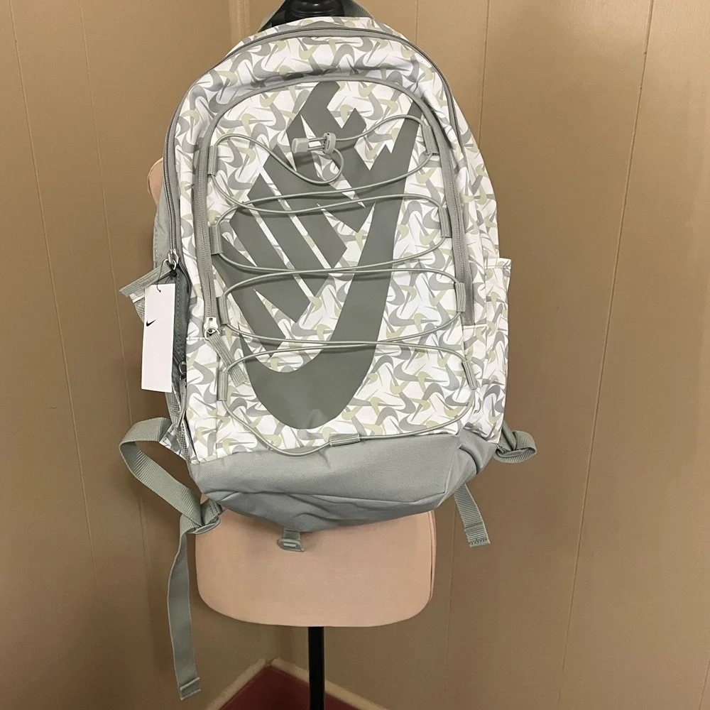 Nike Hayward Olive & White Swoosh Pattern Backpack FZ2520-121 Streetwear NWT